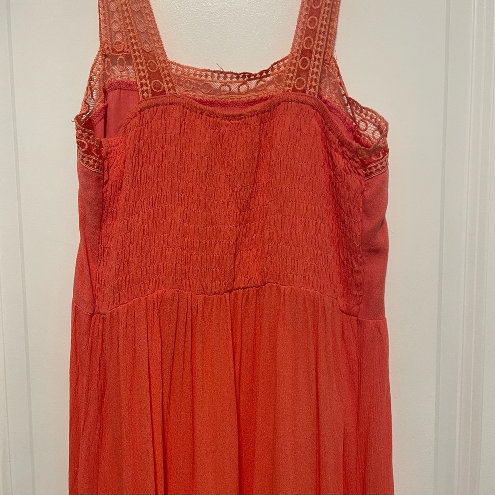 Tiered peach Midi tank dress - Picture 5 of 8